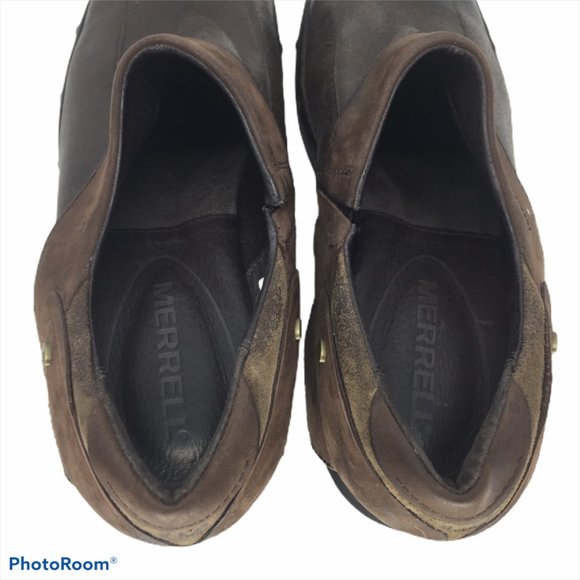 MERRELL 9.5M Ankle Shoe Brown Leather - Picture 7 of 10
